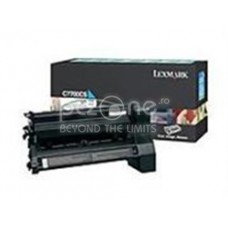 Toner Lexmark C770/C772 6K Cyan Return Program Print Cartridge - UAR - C7700CS